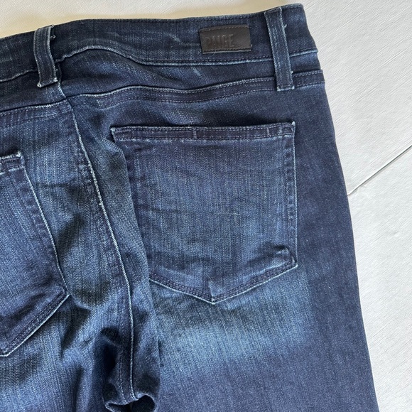 Paige Skyline Straight Denim Jeans in Dark Blue Color Size 28 - Picture 5 of 10